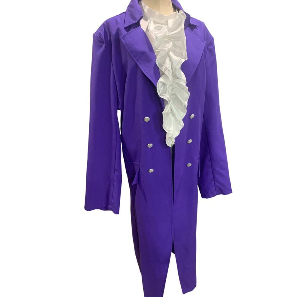 One Size Adult Prince Purple Rain Jacket and Jabot Cosplay Costume